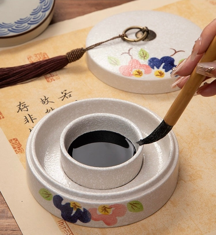 Ink Ceramic Inkstone 陶瓷砚台] Ceramic Celadon Hotpot Inkstone