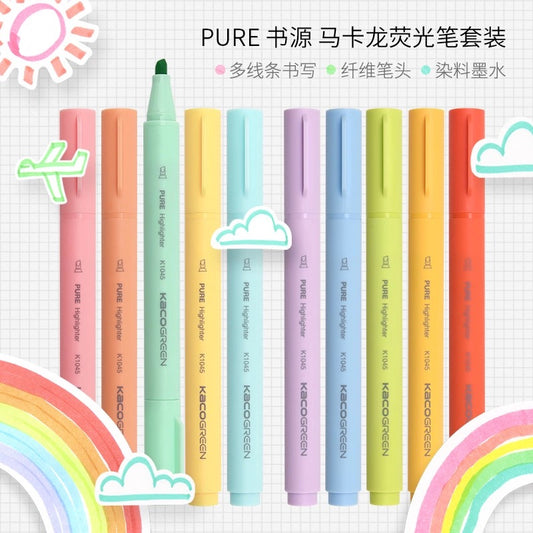 【Surligneur 荧光笔】KACO PURE书源马卡龙色手账儿童荧光笔糖果色记号笔