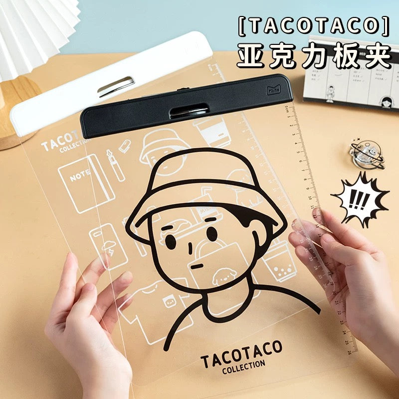 【Ecritoire à pince 文件夹板】TacoTaco联名亚克力夹板好书写