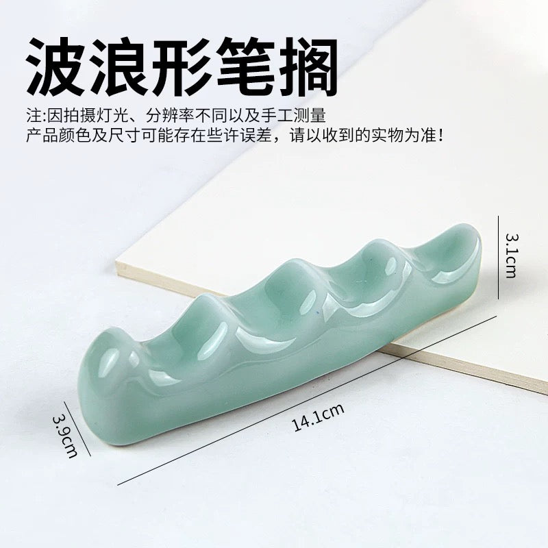 Repose-pinceau毛笔笔搁】檀木/红木/酸枝/陶瓷镶铜书法笔搁压纸– WULOLIFE