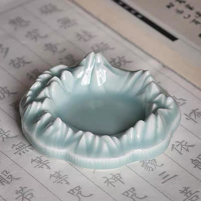 瓷器硯台 Ink Ceramic Inkstone 陶瓷砚台] Ceramic Celadon Hotpot Inkstone