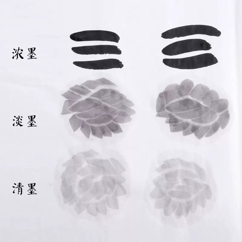 【Papier Xuan 宣纸】 2 feuilles de papier blanc (semi-cuit) 泾徽堂 加厚精品宣纸半生熟画专用